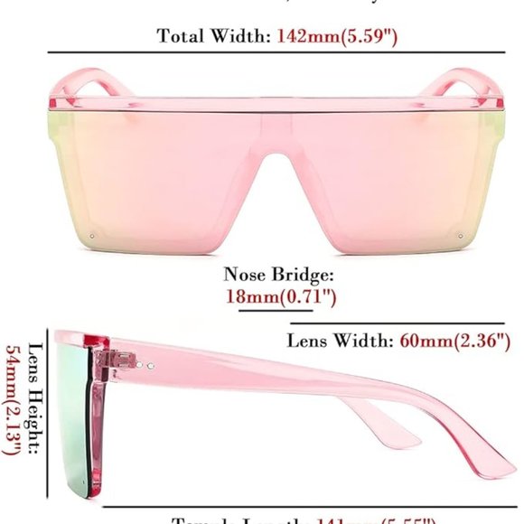 Women\'s flat top square trendy sunglasses